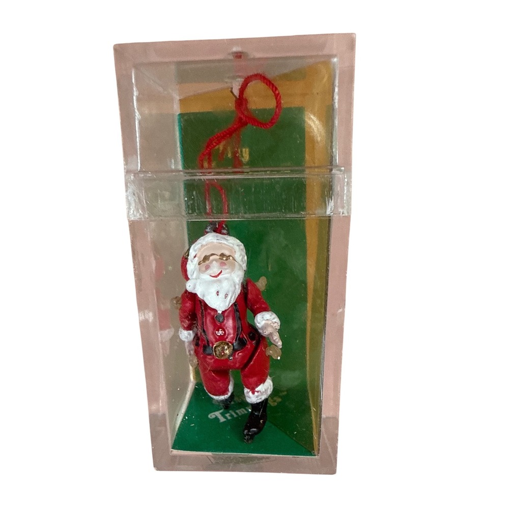 Tiny Trimmings Department 56 Collectible Articulated Handpainted Pewter Santa - Picture 1 of 9